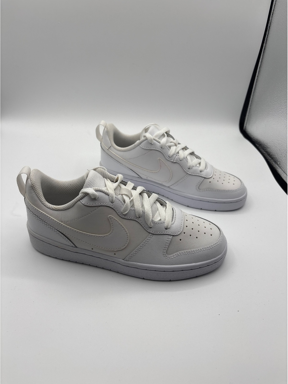 Nike Court Borough Low White Sneakers women’s size 5.5Y